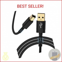 6FT USB Printer Cable, USB A to B Cable, Type A Male to B Male Cables Scanner Co
