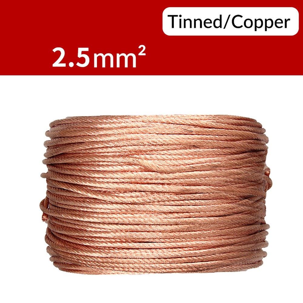 Round Copper/Tinned plated Braid Cable Copper Braid Wire Ground Lead 2.5-120mm²