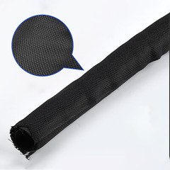 Black Braided Sleeving Self Closing – Braid Cable Wiring Harness Loom Protection
