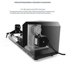 Laser Engraving Fixture with 360-Degree Rotating Spindle Chuck TailstockPlatform