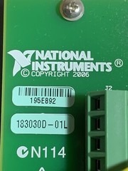 National Instruments, 183030D-01L, 195E892, N114, PCB Board “PLUG & PLAY READY”