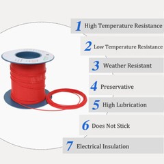 Red PTFE Tube Tubing ID x OD 0.3mm to 3.78mm Pipe 150V for RepRap 3D Printer