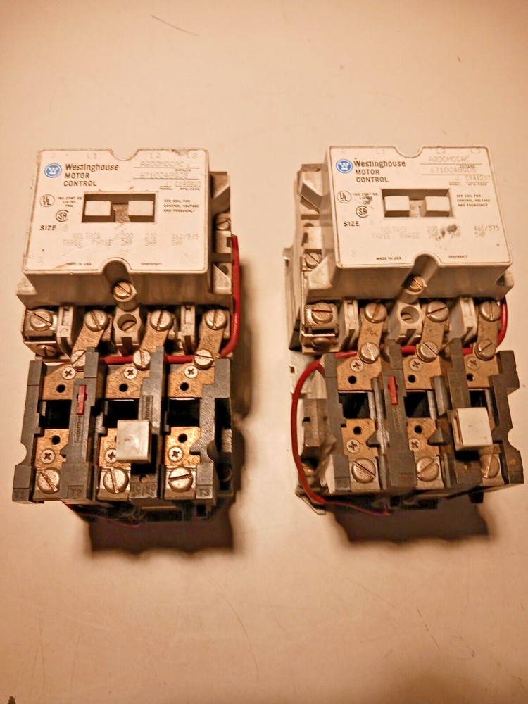Westinghouse A200m0cac sz 0 starters used (sold as 1 lot of 2)