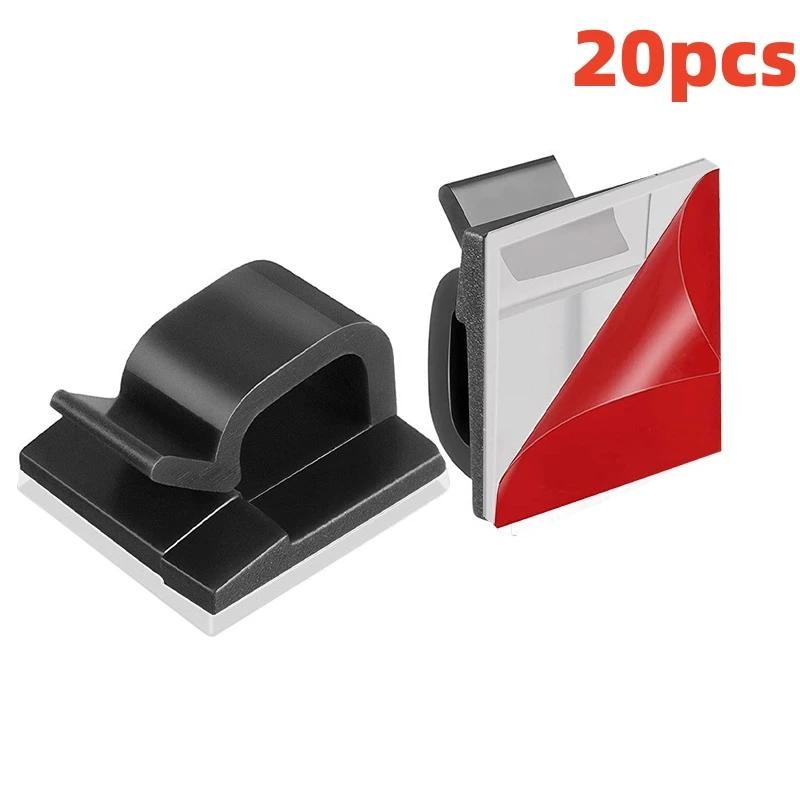 10/50PCS Cable Clips Cord Organizer Wire Holder Cable Management Adhesive Clips