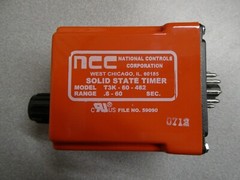 NCC T3K-00060-462 Time Delay Relay on Break Relay. Range: 0.6-60 sec.  24 VDC