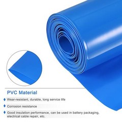 Battery Wrap 23mm Flat 10ft PVC Heat Shrink Tube Wraps Blue