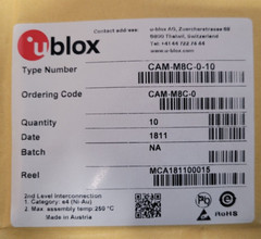 (1 PC) CAM-M8C-0-10 U-BLOX RF RCVR GNSS/GPS 1.575GHZ MODULE