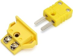 K-Type Panel Mount Thermocouple Mini Plug Connector, Male and Size: Pack of 1