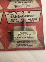 Sans-A-Fuse FA 225-1 Circuit Breakers 6x NOS – Replaces RCA 945-392-5 & Warwick