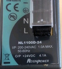 1Pcs New REIGNPOWER NL1100D-24 Rail Type Switching Power Supply 100W 24V 4.1A