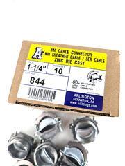 10pcs Arlington 844 Service Entrance Round Cable Connector Die Cast Zinc 1-1/4″