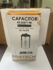 PROTECH 43-26271-48 45/10/370 CAPACITOR DUAL ROUND METAL FINISH NEW! FREE SHIP