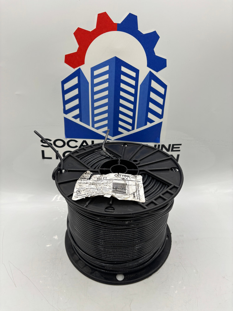 CERROWIRE – 12 AWG THWN / THHN / MTW / AWM – Stranded Copper Wire (Black)