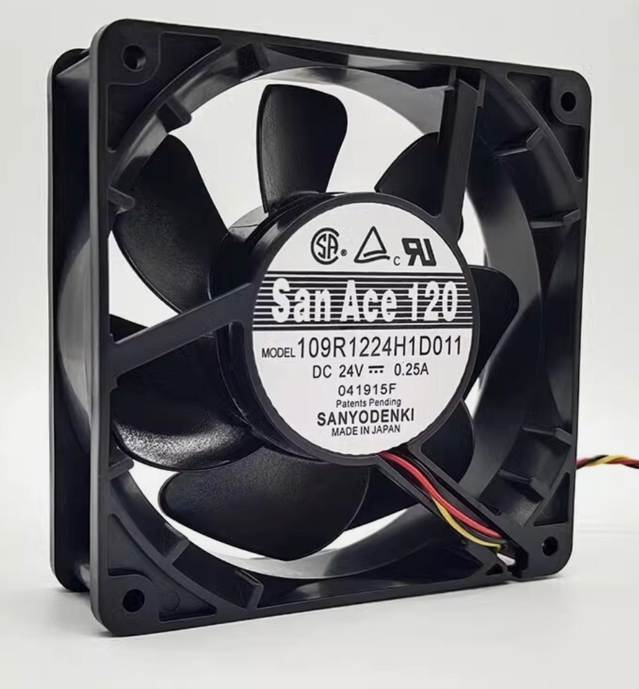 Sanyo 109R1224H1D011 DC24V 0.25A 12038 12cm 3-Wire Industrial Inverter Fanamk.t