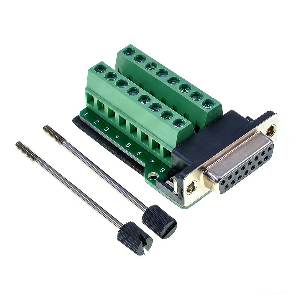 D-SUB DB15 VGA Female 15Pin Jack Port to Terminal Breakout Board Connectors