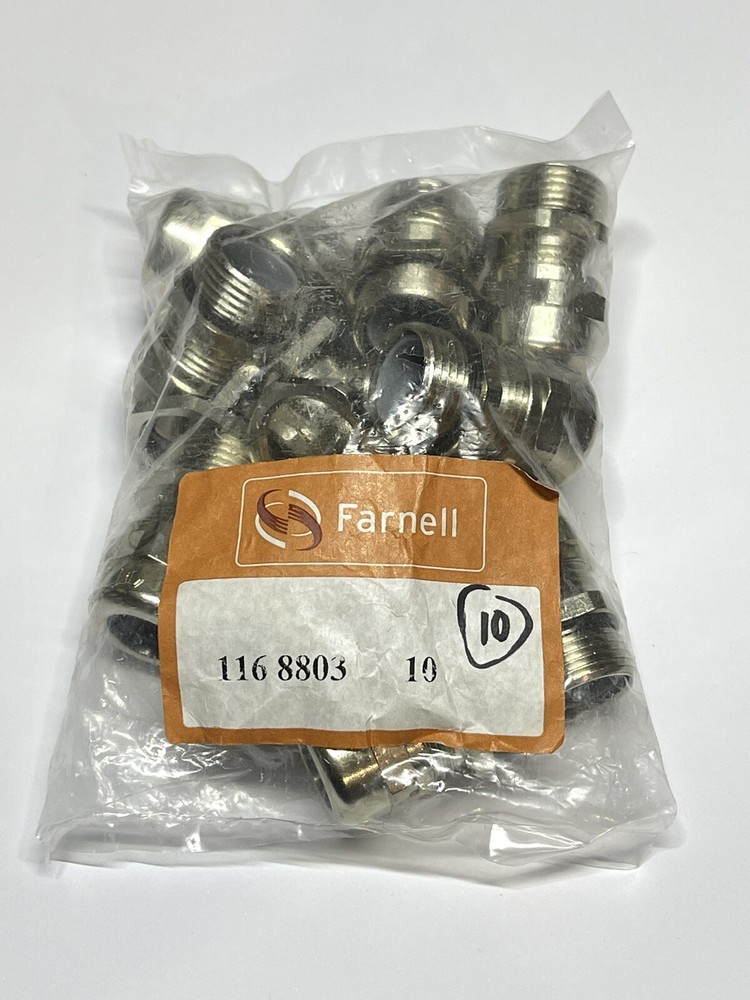 10 x Jacob 50.620 M-L Nickel Plated Brass 9-13mm Cable Gland M20x1.5 Long Thread