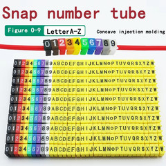 150/100Pcs Cable Markers Colourful C-Type Marker Number Tag Label for 2-3Mm Wire