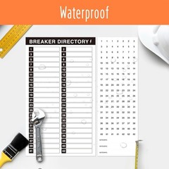 10 Sheet Breaker Panel Labels & 7 Breaker Catalog Stickers, Waterproof Durabl…