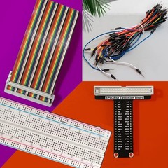 LK Cokoino Raspberry Pi GPIO Breakout Kit T-Type Board Breadboard Jumper Cables