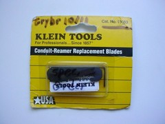 Klein Tools 19352 1/2″ 3/4″ Thin Wall Conduit Reamer & 19353 Spare Blade Kit NOS