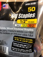 MSI-50B Gardner Bender 10-50 Count Bag 1/2 In Metal Insulated Cable Staples 500