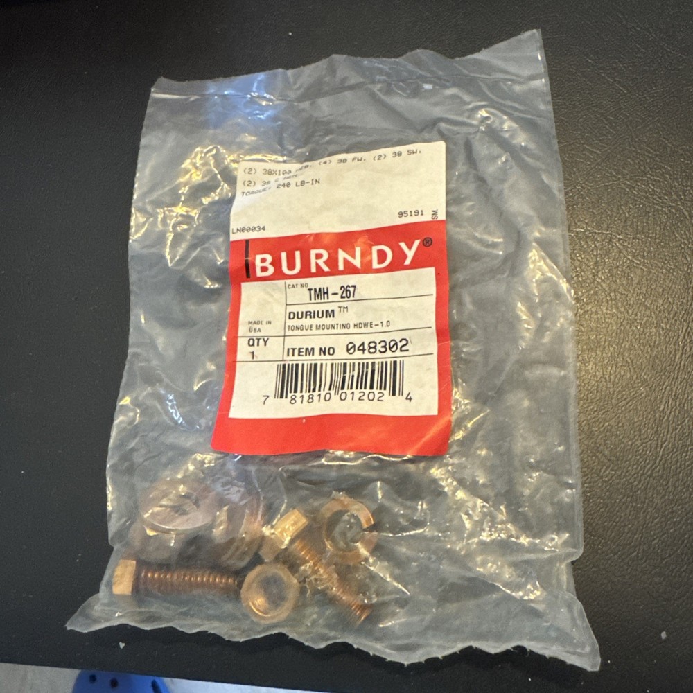 Burndy Tongue Mounting Hardware Kit TMH267 048302 New Old Stock
