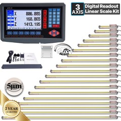 LCD Digital Readout with Precision Linear Scale for Milling Lathe Machine 3 Axis