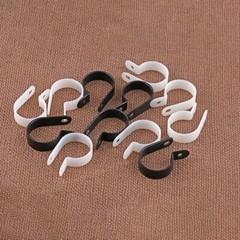 High Quality Black / White Nylon Plastic P Clips – Fasteners for Cable & Tubing