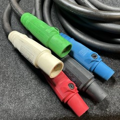Cam Lock 4/0 Set Of 5 Feeder Generator Power Cable Panel Tails 10ft MMFFF