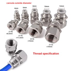 Bulkhead Connectors Female Thread Pneumatic Push In Fittings Air Water Hose Tube