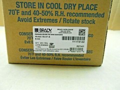 ROLL OF 250 NEW BRADY PS-500-150-WT-S WRITE ON WHITE WIRE MARKER SLEEVE(2 AVAIL)