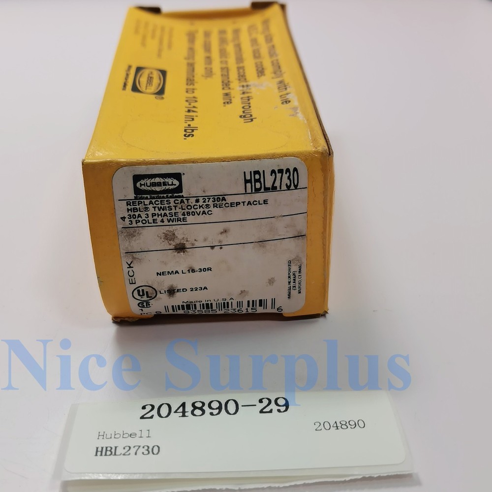 Hubbell Receptacle HBL2730 #204890-29