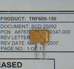 TRF600-150 RAYCHEM PTC RESET FUSE 250V 150MA RADIAL ROHS 20 PIECES
