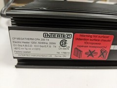 INTERTEC CP MEGATHERM CTA 200 T ELECTRIC HEATER 120V 200W 50/60Hz