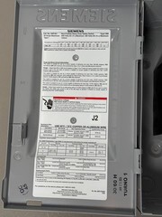 SIEMENS HNF361 30 AMP, 3P, NON FUSED HEAVY DUTY SAFETY SWITCH