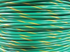 MTW 8 GAUGE AWG GREEN/YELLOW STRIPE 19 STRANDS COPPER GROUND WIRE 250′ FT USA