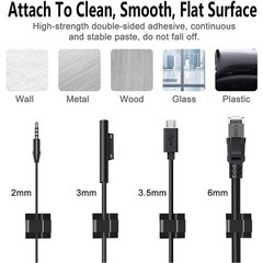 10/50PCS Cable Clips Cord Organizer Wire Holder Cable Management Adhesive Clips