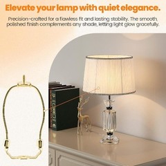 6 Inch Lamp Harp, 2 Pack Heavy Duty Lamp Shade Holder Adapter Harp Bracket
