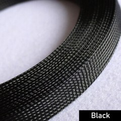 PET Nylon Braided Tube 3mm Bis 50mm Width Car Audio Cable Wire Sleeving Sheath