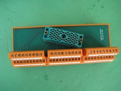 Weidmuller 912134 EDAC/ELCO 56 pin to terminal block interface block, Rail Mount
