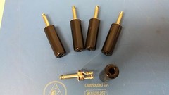 Lot of 5 pcs. 1/4 inch Mono Jack Switchcraft Large Barrel with Screw connections