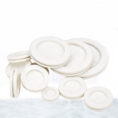 16-100mm White Rubber Blanking Grommets Closed Gromet Cable Wiring Protect Plug