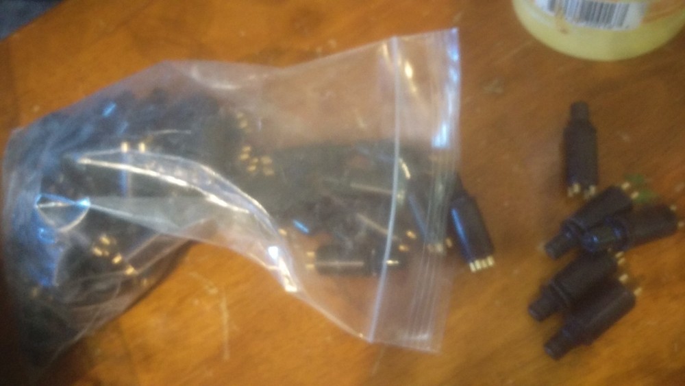 NEW HUGE LOT of 60 Push Button Switchcraft Switches Black Momentary 4-Pin