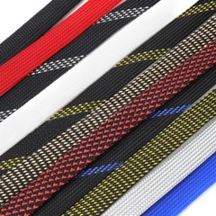 16mm Width Coloured PET Expandable Braid Sleeving Cable Wire Sleeve Sheath Dense