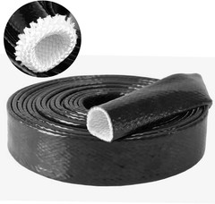 5 Feet Length Heat Shielded Fire Thermo Armor Fire Sleeve 1″Id,Silicone Coated F