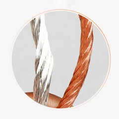 Round Tinned/Copper Braid Cable Bare Copper Braid Wire Ground Lead 2.5mm²- 90mm²