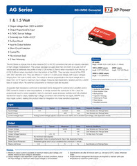 XP Power AGH02P-5 AG Series DC to High Voltage DC Converter DC-HVDC Converter