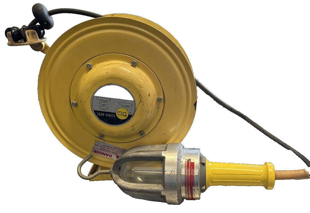 ⚡️WoodHead Molex Cord Reel 9228 & Lamp 3778 Industrial Duty Indoor Outdoor Set