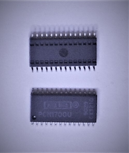 2X Burr Brown PCM1710U Stereo 16/18-bit low distortion Audio D/A converter SMT