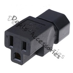 C14 to Nema 5-15R PDU USP power adapter IEC male to US female adapter plug(1PCS)